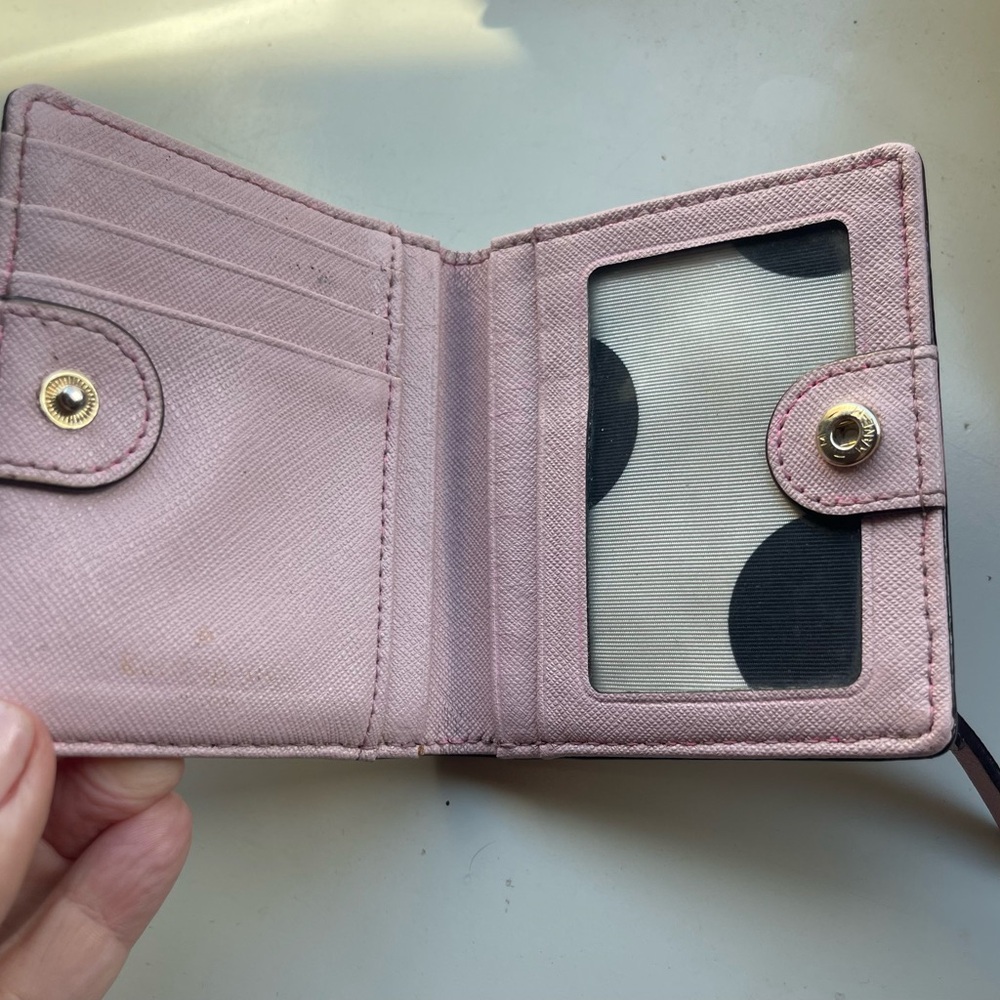 Kate Spade Blush Wallet with Black Dots